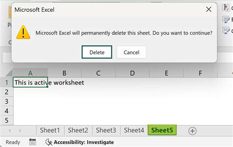 VBA Delete Excel Sheet Step by Step