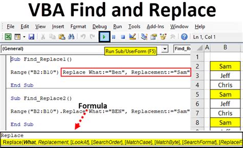 VBA Find and Replace Best Practices