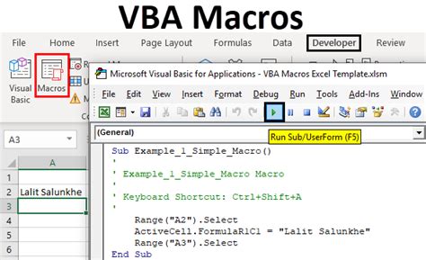 Example of VBA Macro in Excel