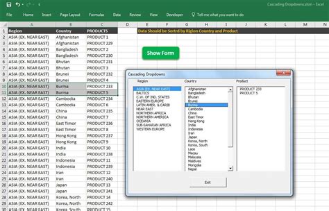 VBA Macros for Cascading Drop Downs