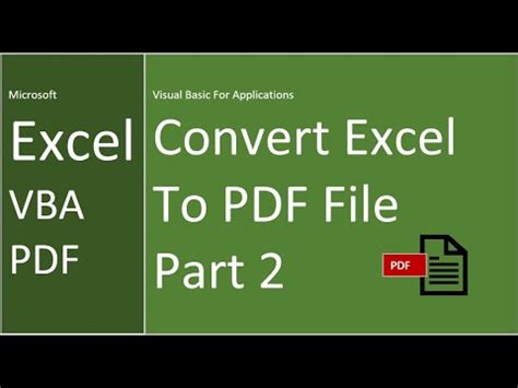 VBA PDF Conversion