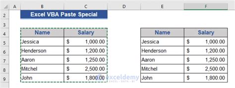 VBA Paste Special Values Example 10