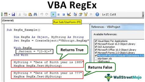 Using Regular Expressions in VBA