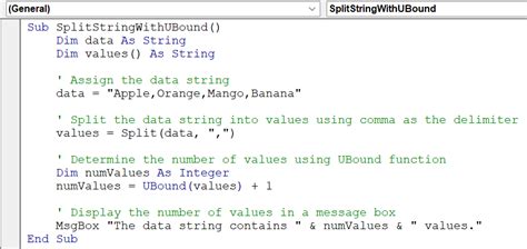 VBA String Splitting Techniques