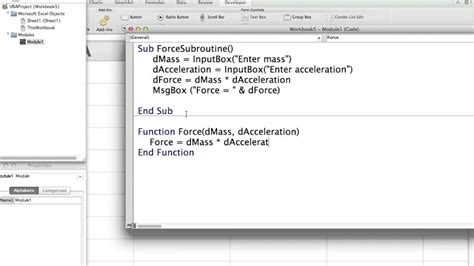 Description of VBA Subroutines