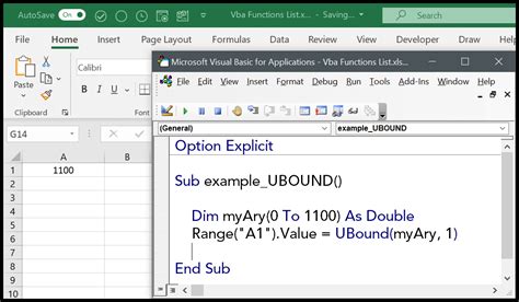 VBA UBound Function