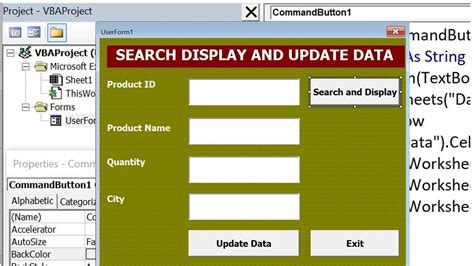 VBA user form application