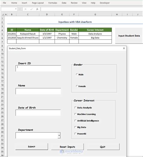 Handling Events in VBA UserForms