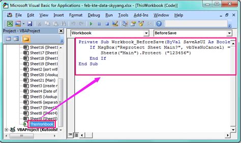 VBA Lock Code