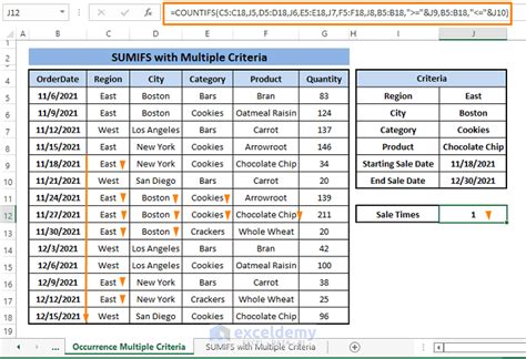 VLOOKUP COUNTIFS Date Ranges Example 6