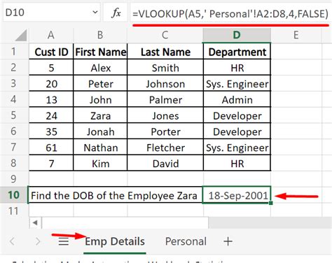 VLOOKUP from Another Sheet with Named Ranges