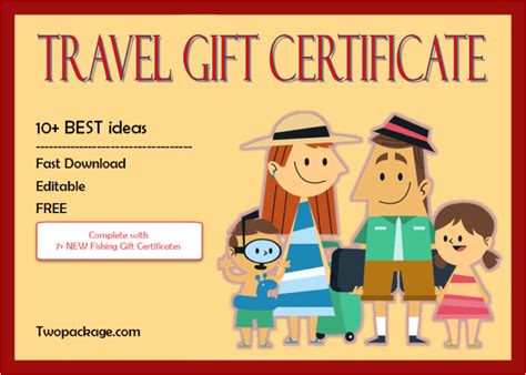 Vacation Gift Certificate Template Ideas