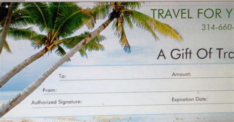 Vacation Gift Certificate Templates Pdf