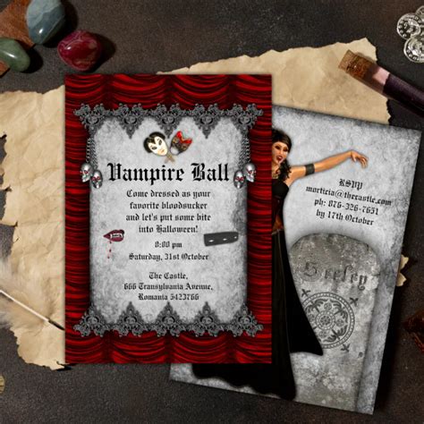 Vampire's Ball Halloween Invitation