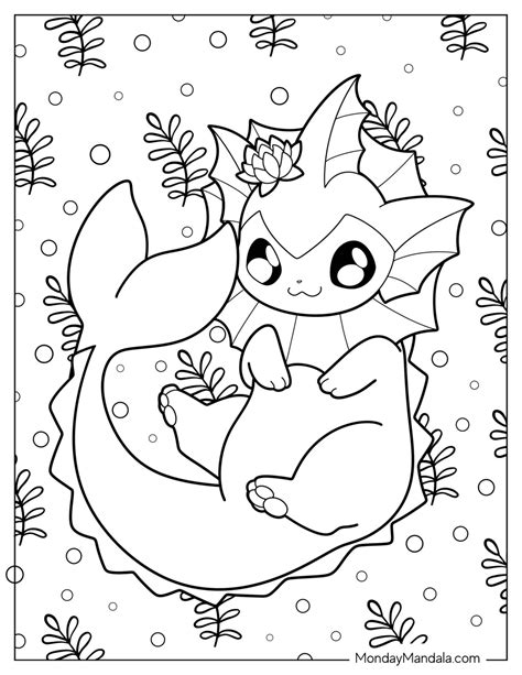 Vaporeon Coloring Page