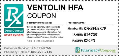 Ventolin Coupons Printable