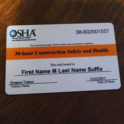 Verify Fake OSHA 10 Card