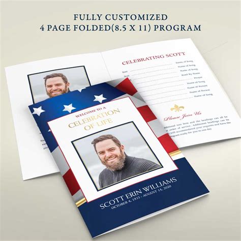 Veteran Funeral Program Template Gallery 10