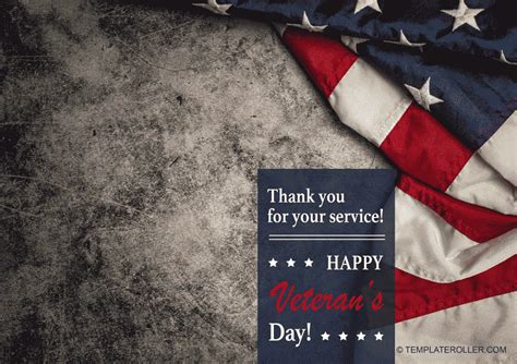 Veterans Day Card Templates for Family