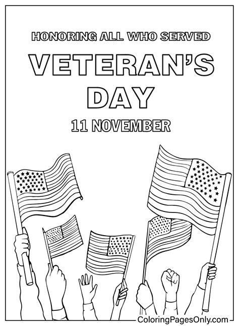 Veterans Day coloring book for adults