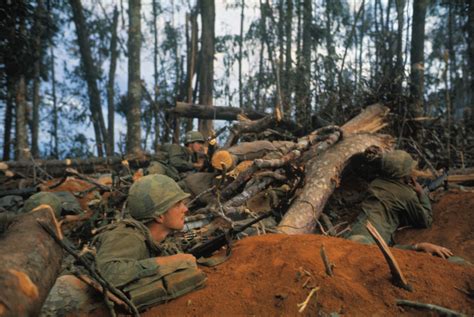 Battle scene from the Vietnam War