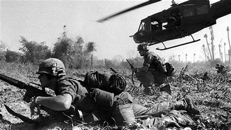 Battlefield scene from the Vietnam War