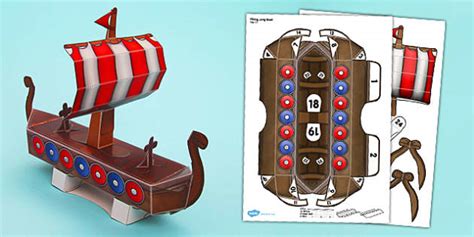 Viking Longboat Model Template