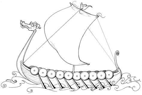 Viking Longboat Rowing Template