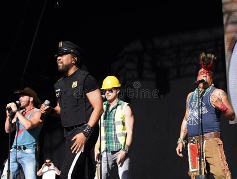 Village People performing live on stage