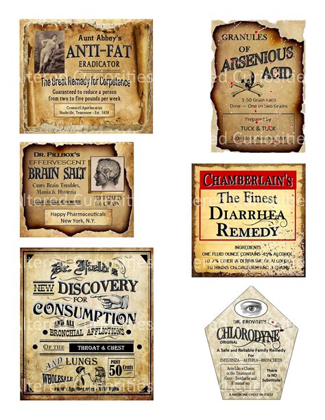 Vintage Apothecary Labels Gallery 1