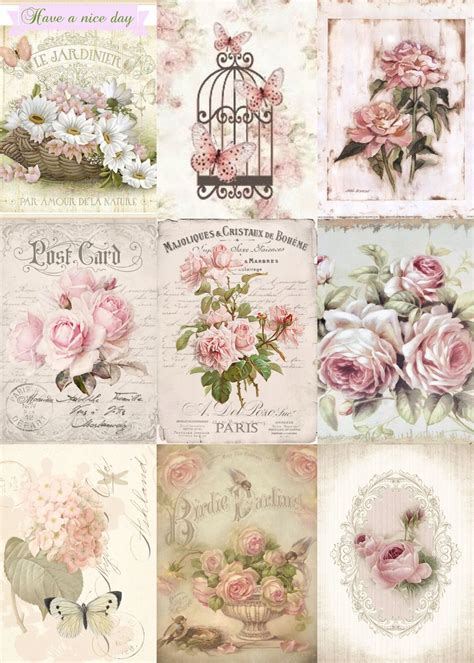 Vintage Chic Decoupage Printables