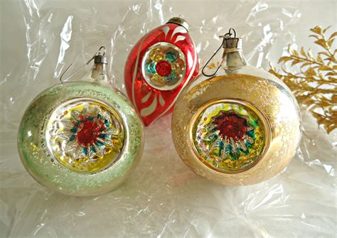 Vintage Glass Christmas Tree Ornaments