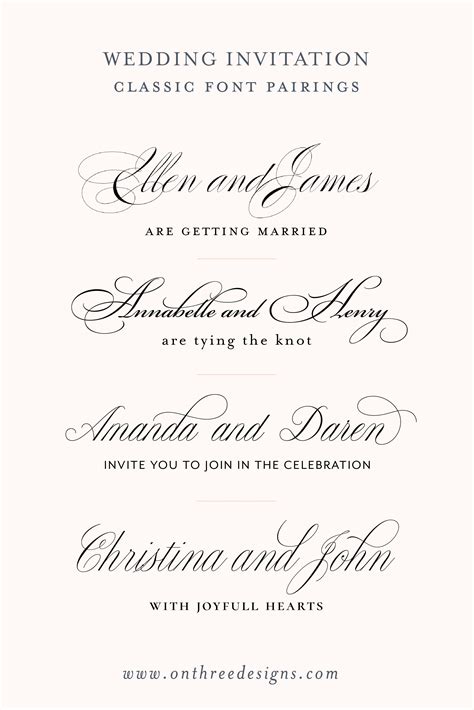 Vintage Inspired Fonts Invitation Design