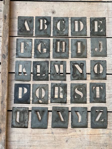 Vintage letter stencils