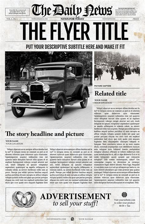 Vintage Newspaper Template 1