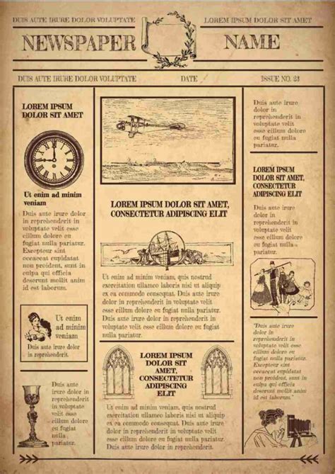 Vintage Newspaper Template 10