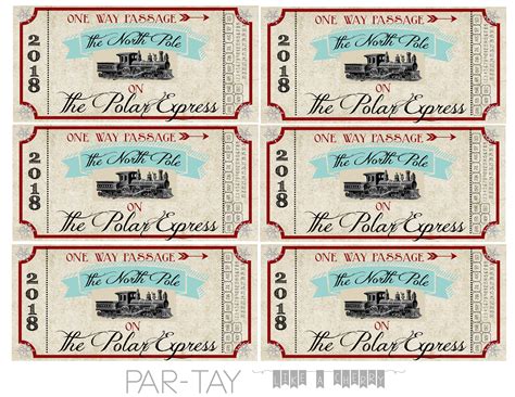 Vintage Polar Express Ticket Template