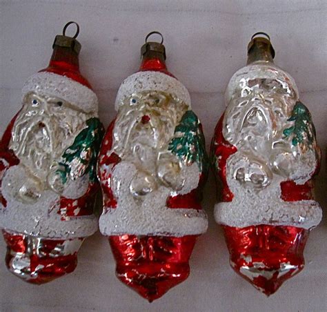 Vintage Santa Ornaments