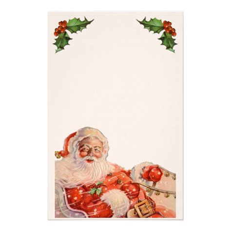 Vintage Santa Christmas Stationery