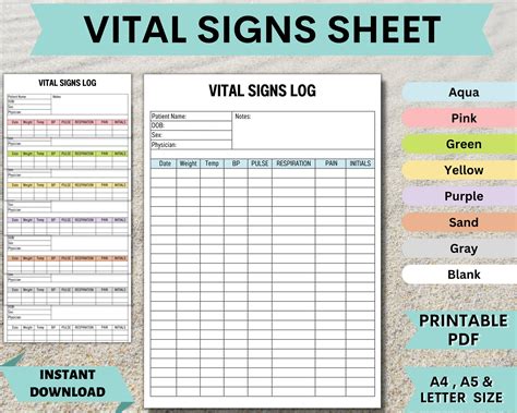 Vital Signs Template Example 2