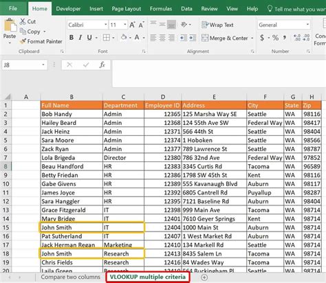 VLOOKUP Formula For Two Conditions