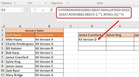 Vlookup Multiple Columns Example 5