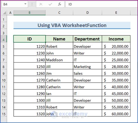 Vlookup vba