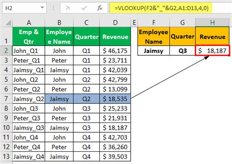 Vlookup with Multiple Criteria AND Function 2