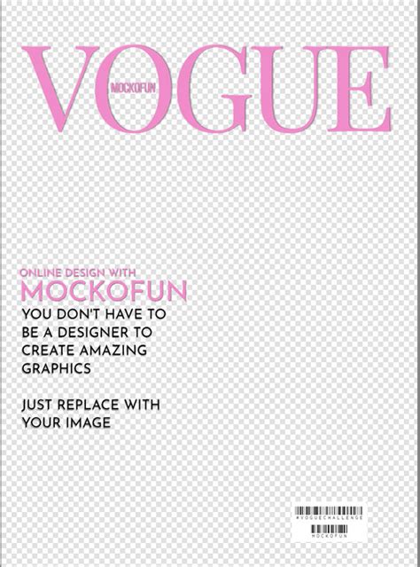 Vogue cover template with a sleek design