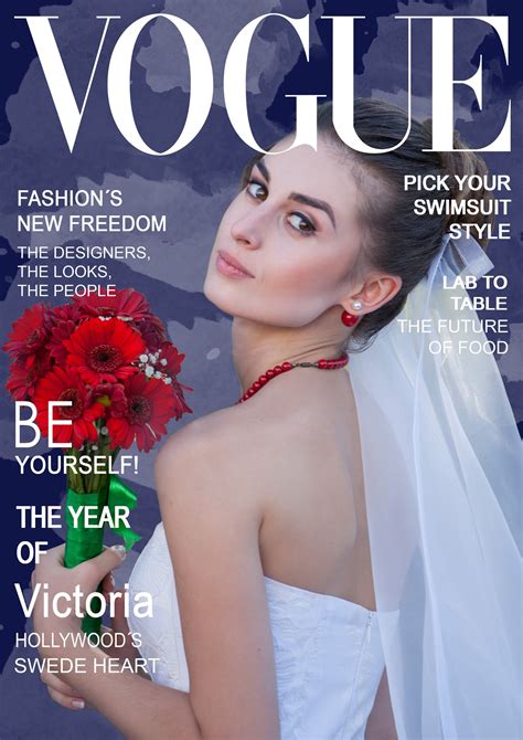 Vogue cover template with a unique design