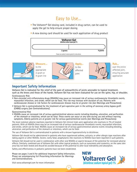 Voltaren Gel Dosing Instructions