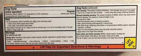 Voltaren Gel Warnings