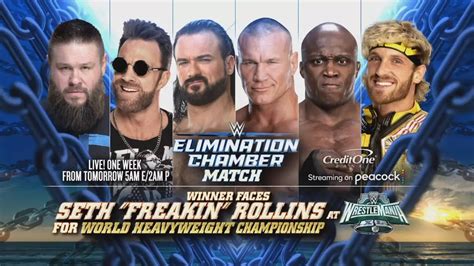 WWE Elimination Chamber Match Card 6