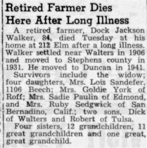 Walker Doctor Obituary